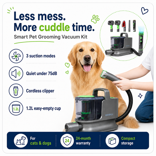 Daski Vkiskli Pet Clipper Grooming & Pet Grooming Vacuum Kit