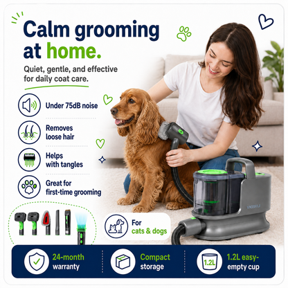 Daski Vkiskli Pet Clipper Grooming & Pet Grooming Vacuum Kit
