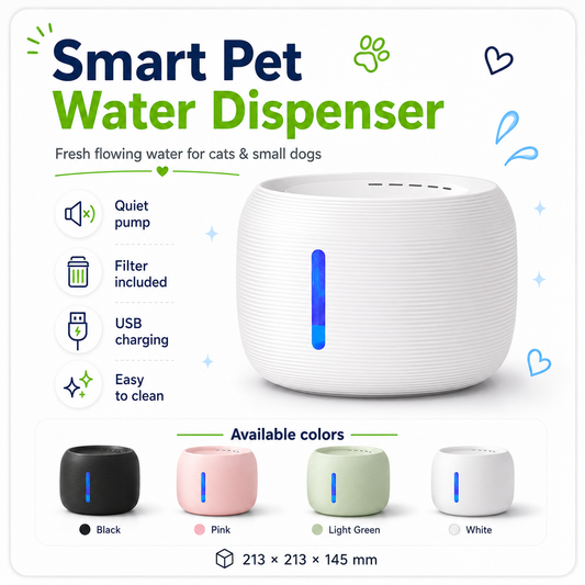 Automatic Cat and Dog Water Fountain - Smart Flowing Pet Water Dispenser